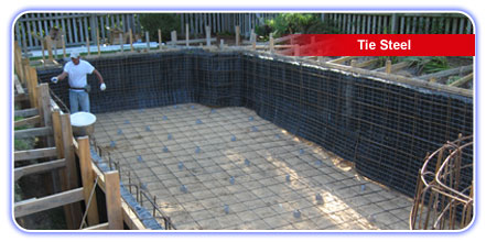 Parker Pools New Spa Construction - Tie Steel